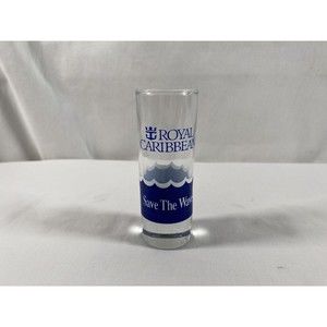 Royal Caribbean Cruise Line Shot Glass Shooter Save the Waves 4" Tall # 131
